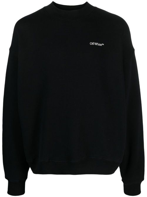 Abstract-print cotton sweatshirt - Black