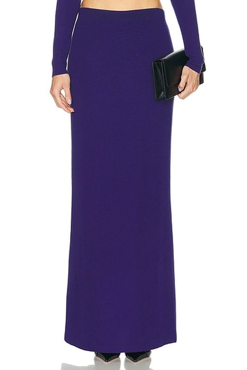 TOM FORD Cashmere Midi Skirt in Quarz Blue - Royal. S also in