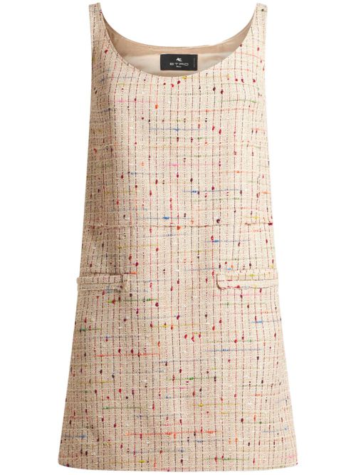 Bouclé mini dress - Neutrals
