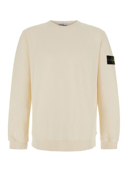 Zip-Up Hooded Organic Cotton Sweatshirt — White