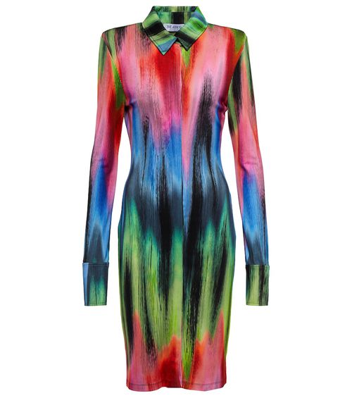 Elton printed shirt dress