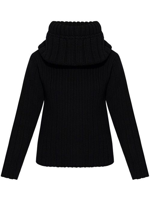 Exaggerated collar jumper - Black