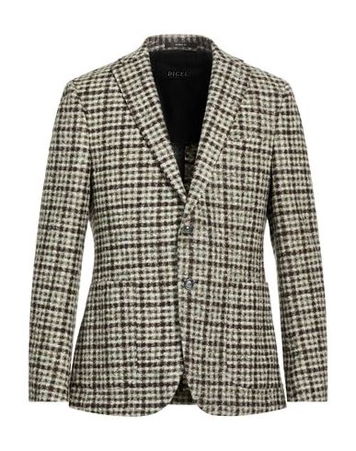 Man Blazer Dark brown Size 38 Virgin Wool, Cotton, Polyester