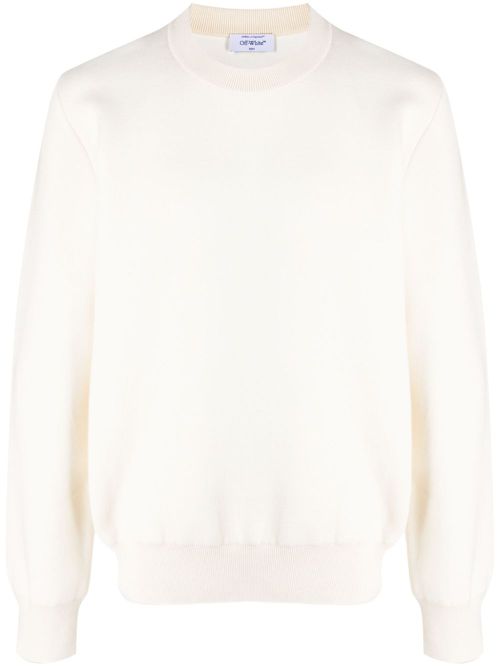 3D Arrows cotton sweatshirt - Neutrals