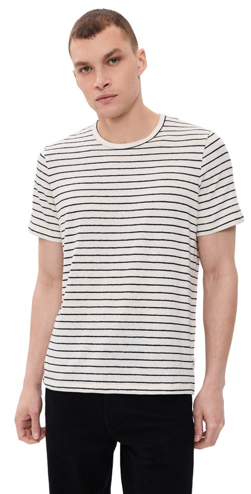 Stretch Linen Tee Midnight/Egret