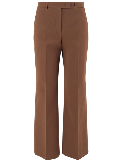 Straight-Leg Stretch Cotton Pants