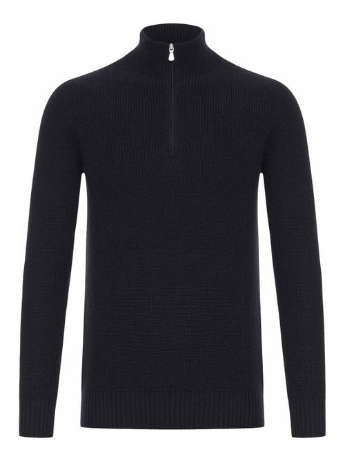 Wool Turtleneck Sweater With Zip