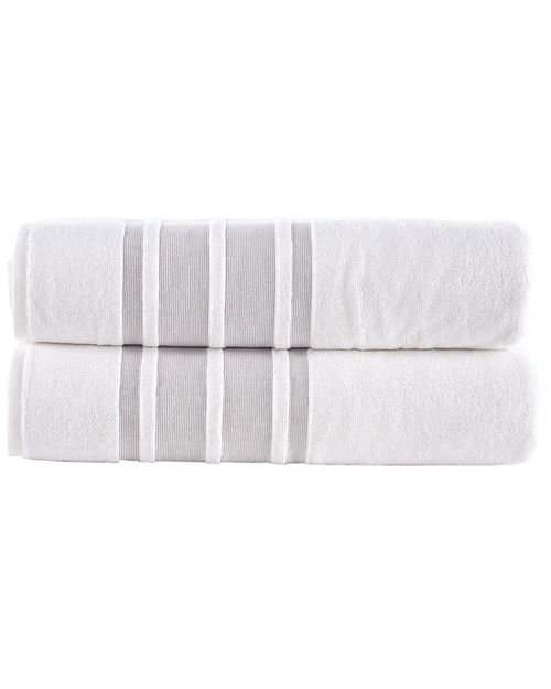 Contrast Border 2Pc Bath Sheets