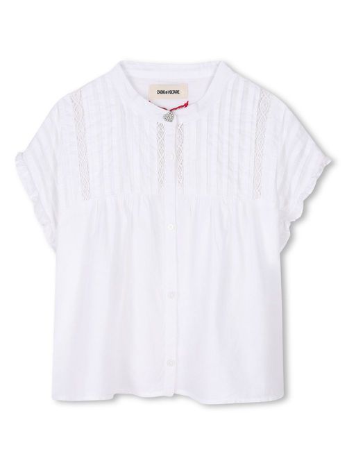 Pintuck-detail blouse - White