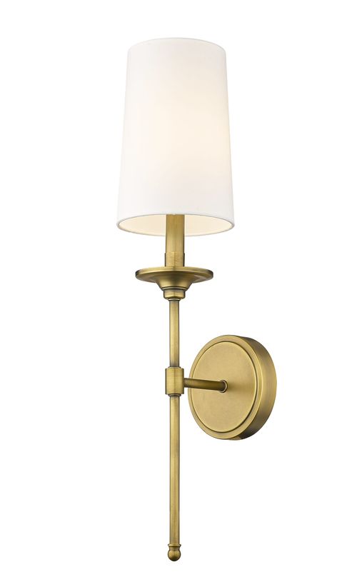 Emily 1-Light Wall Sconce In Rubbed Bra