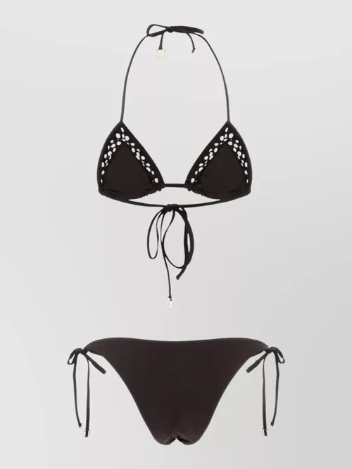 The Attico - il primo bagno halter neck bikini cut out