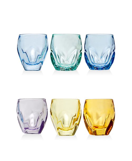 Stockholm Colored Shot Glasses, Set of 6 - Multi Color