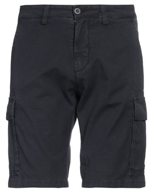 Man Shorts & Bermuda Shorts Navy Size 32 Cotton, Elastane