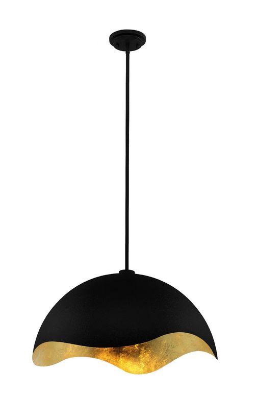 Sand Coal Gold Leaf Pendant from the Eclos Collection