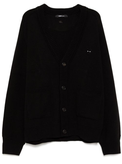 Panther raglan cardigan - Black