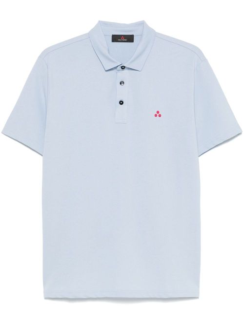 Mini Logo Button Closure Short Sleeve Polo for Men