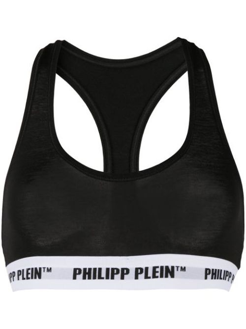 Logo band sports bra