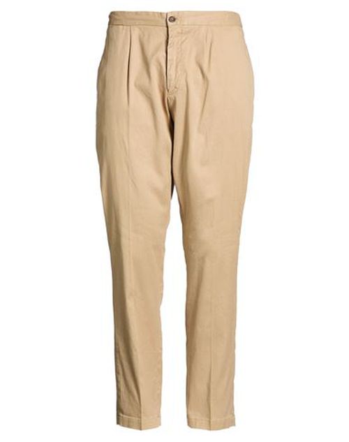 Man Pants Ivory Size 38 Linen, Cotton, Elastane