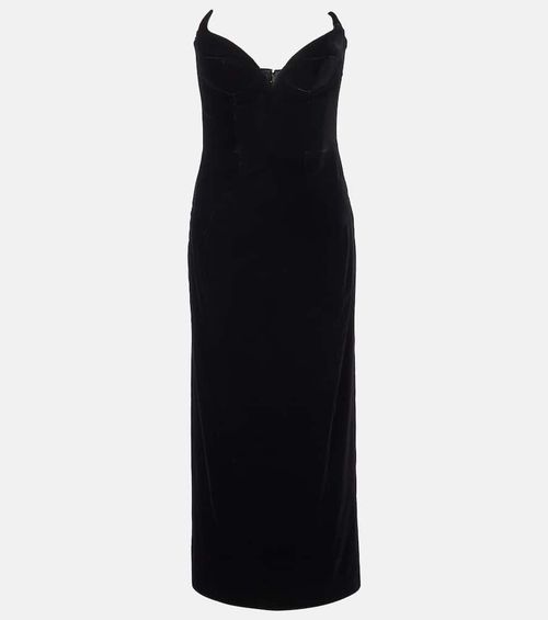 Velvet bustier dress