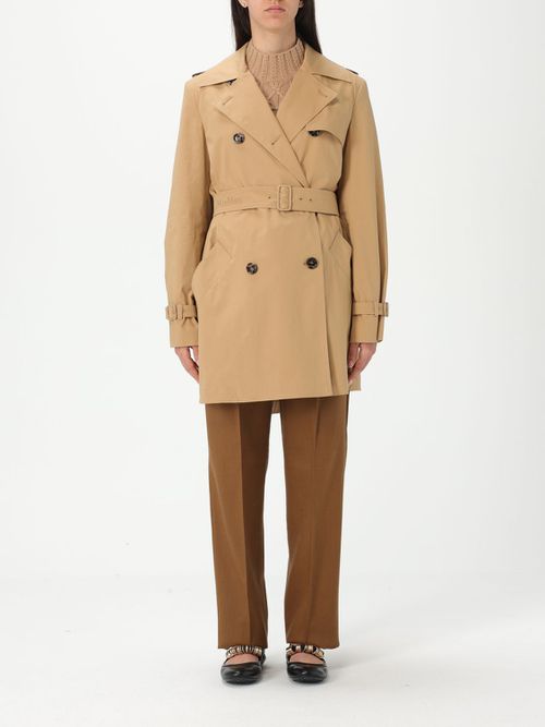 Coat MAX MARA Woman color Leather