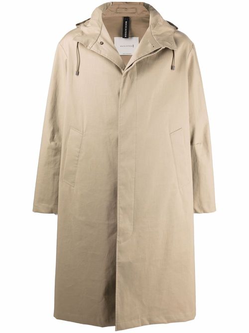 WOLFSON hooded raincoat - Neutrals