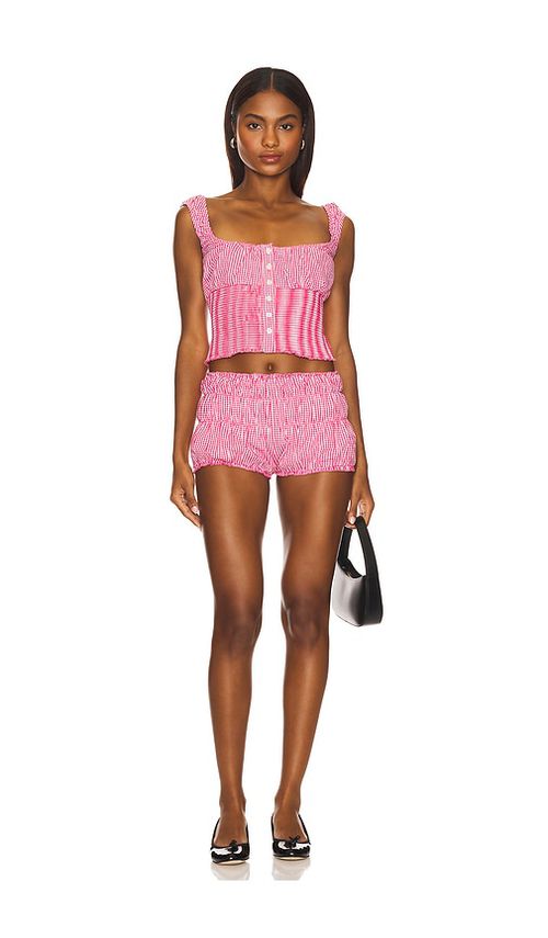 MORE TO COME SET MIT SHORTS GIANA in Pink. Größe XS. Also in L, M