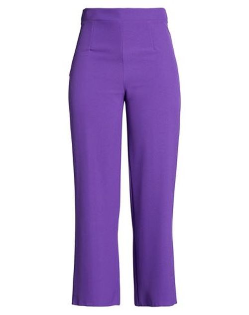 Woman Pants Purple Size 12 Polyester, Elastane