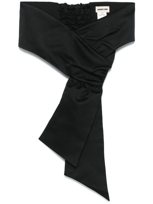 Off-shoulder crop top - Black