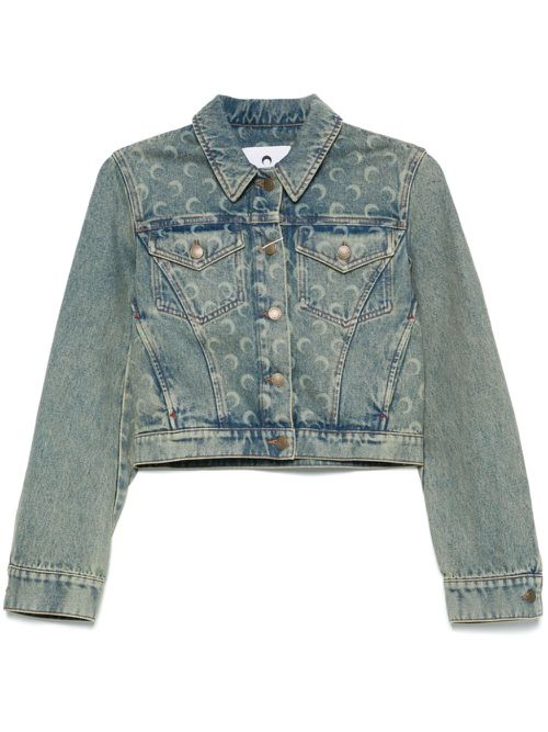 Moon Laser cropped jacket - Blue