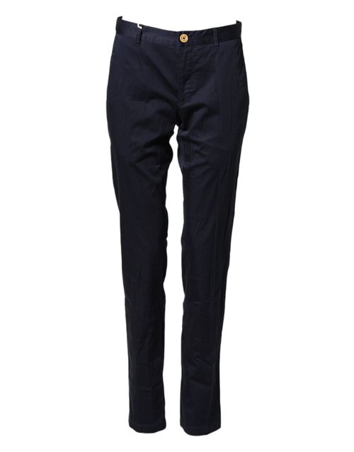 Domenico Tagliente Dark Blue Cotton Skinny Men Trouser Men's Pants Pre-Owned