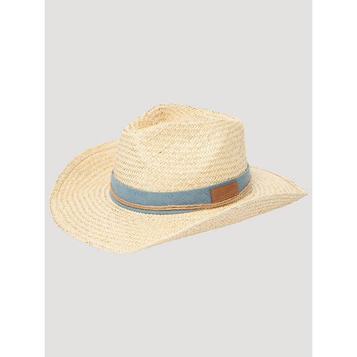Men's Denim Straw Cowboy Hat in Natural