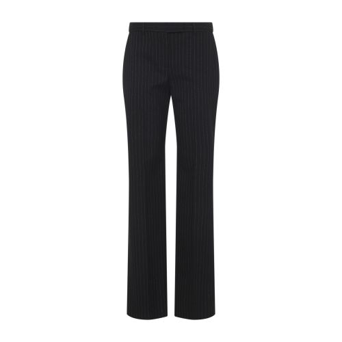 Black Straight Flat Front Pants