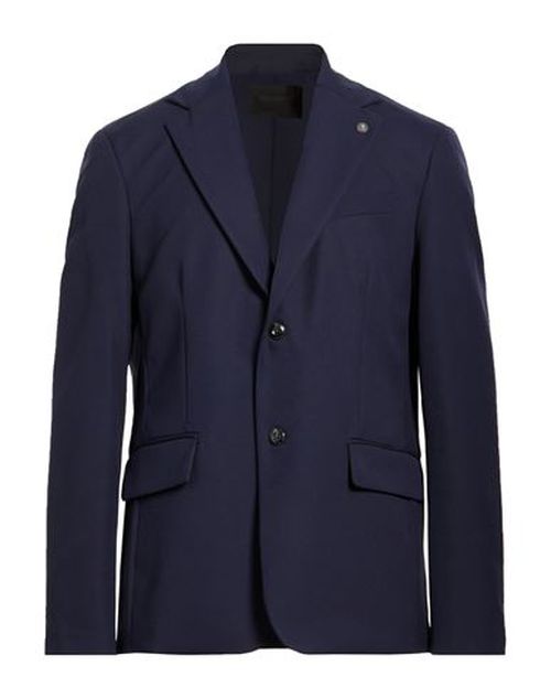 Man Blazer Navy Size 40 Nylon, Elastane