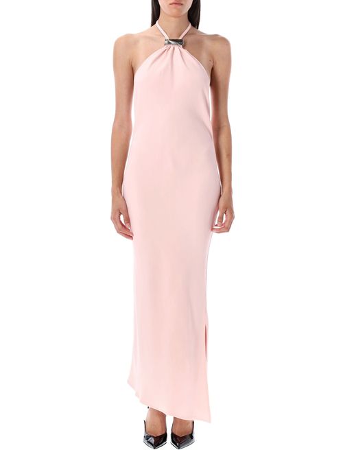 Halter-neck Clasp Maxi Dress