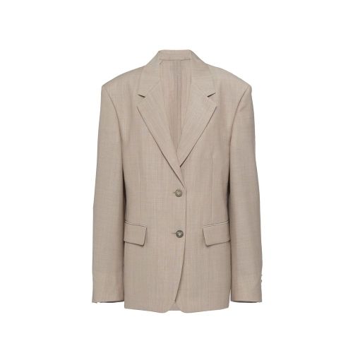 Mohair Virgin Wool Blazer — Beige