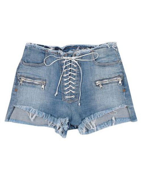 Ben Taverniti Unravel Project Woman Denim shorts Blue Size 27 Cotton, Elastomultiester, Elastane
