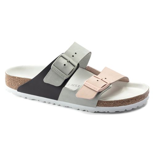 Arizona Split Nubuck Leather Mineral / Light Rose Sandals