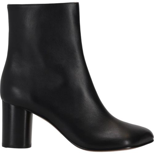 Niccolò Pasqualetti Obliqua Block Heel Booties Calfskin