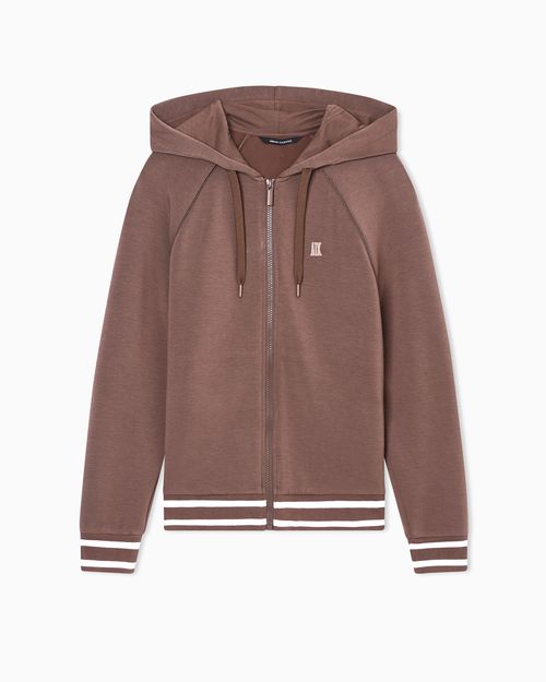 Zip-up sweatshirt in technical fabric