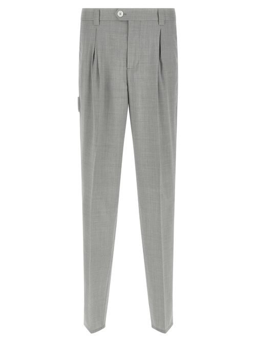 Virgin Wool Mélange Trousers — grey