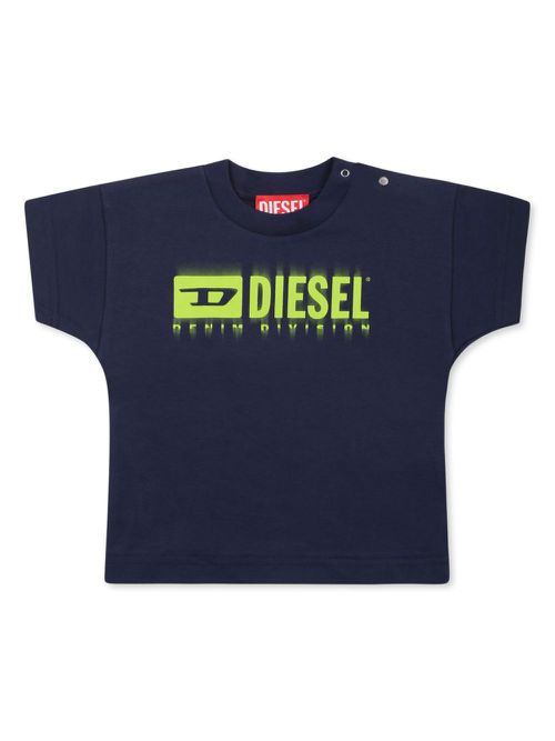 Logo-print T-shirt - Blue