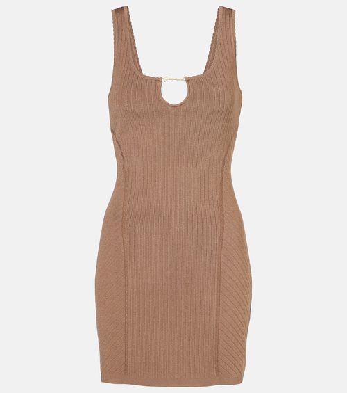 Sierra ribbed-knit minidress