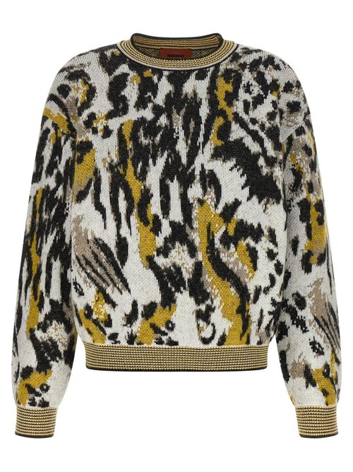 Animalier Jacquard Sweater — Multicolor