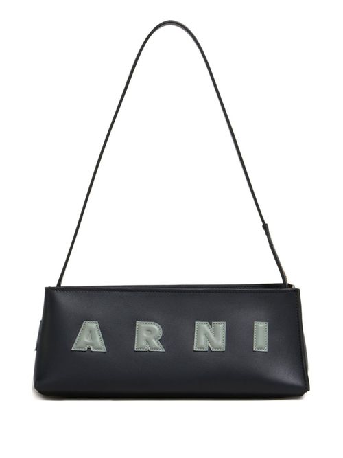 Black Leather Museo Baguette Bag