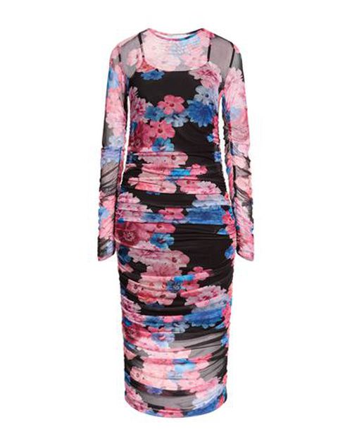 Woman Midi dress Pink Size 10 Polyester, Elastane