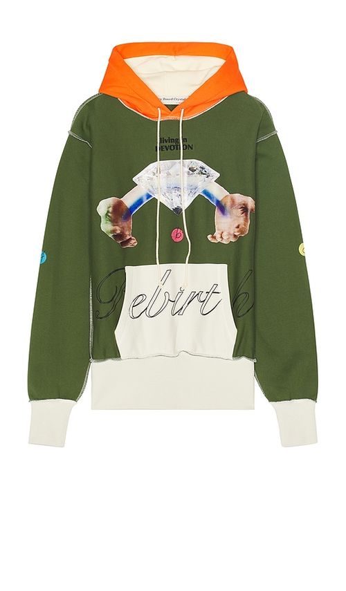 Advisory Board Crystals Birthstone Hooded Sweatshirt in Green - Green. S also in