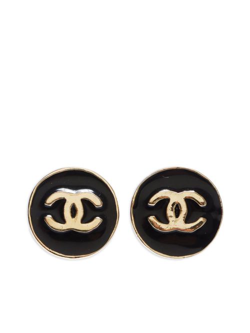 CHANEL Pre-Owned 여성 2014 CC stud earrings - Gold FF8203