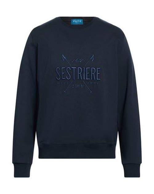 Fefè Napoli Man Sweatshirt Navy Size XL Cotton, Elastane