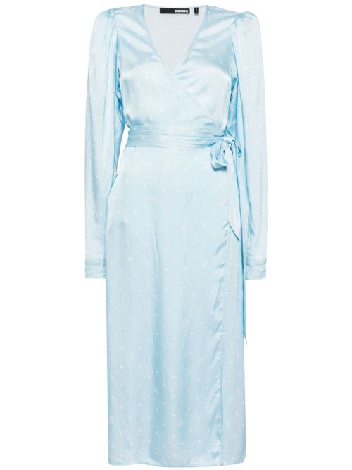 Polka dot wrap dress - Blue