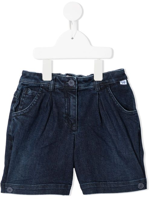 Elasticated denim shorts - Blue